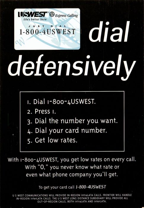 US West ad US West ad